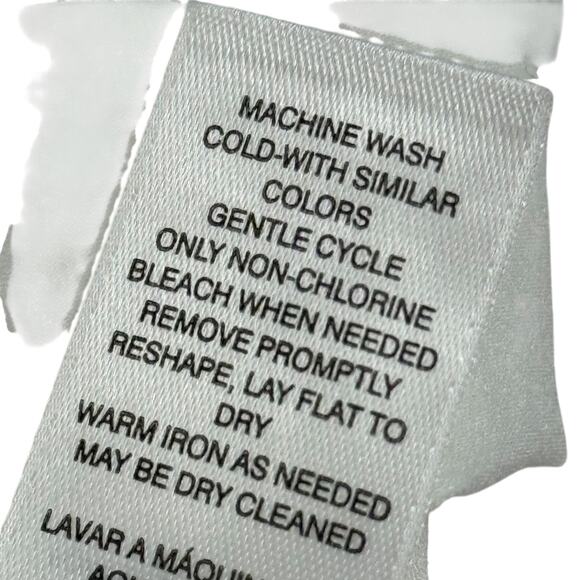 White House Black Market Metallic Floral Pinstriped Sleeveless Top Blouse sz L - Picture 14 of 16